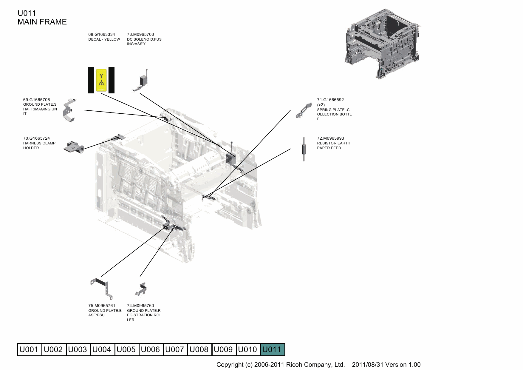 RICOH Aficio SP-C240DN C242DB C240SF C242SF M095 M096 M099 M100 Parts Catalog-5